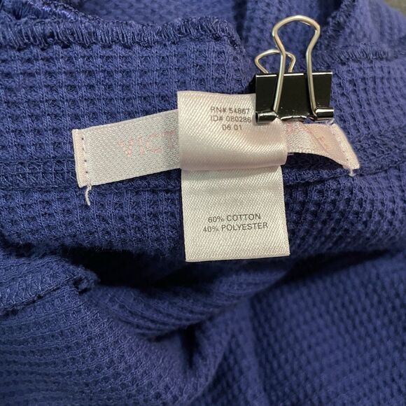 Vintage Victoria's Secret Thermal Waffle Knit Nightie Night Gown Shirt Large 90s - Picture 9 of 9